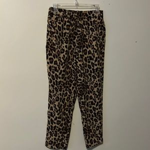 H&M Leopard Print Paperbag Pants w/ Pockets